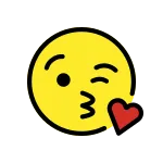 Face Blowing A Kiss SVG Icon
